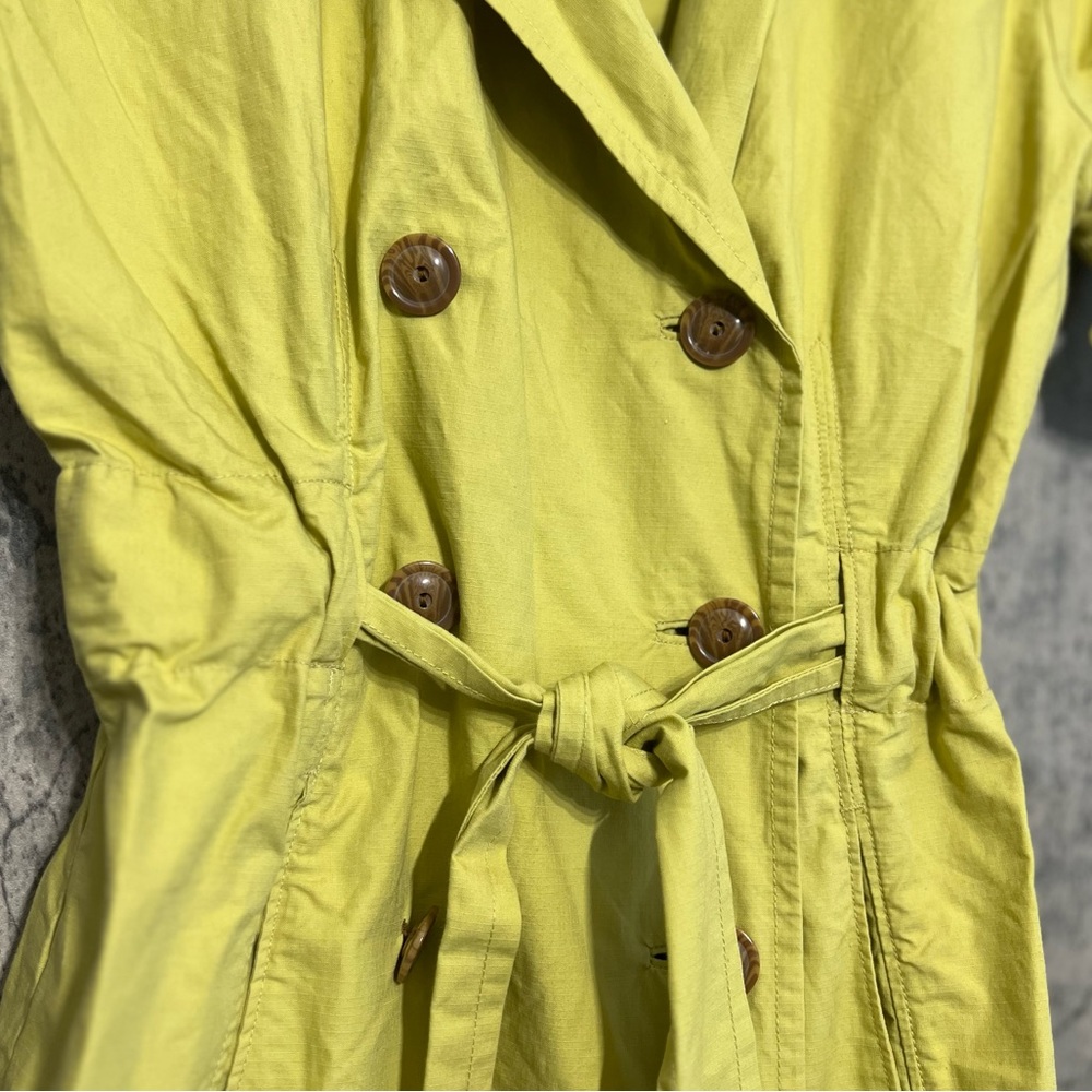 Neon green olive green gorgeous coat jacket dress - Picture 10 of 10